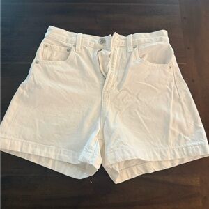Pistola Saige High Waist White Shorts 25